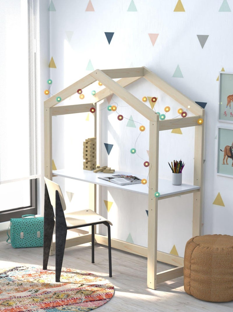 Bureau cabane réglable 3 hauteurs Marron clair - Kiabi