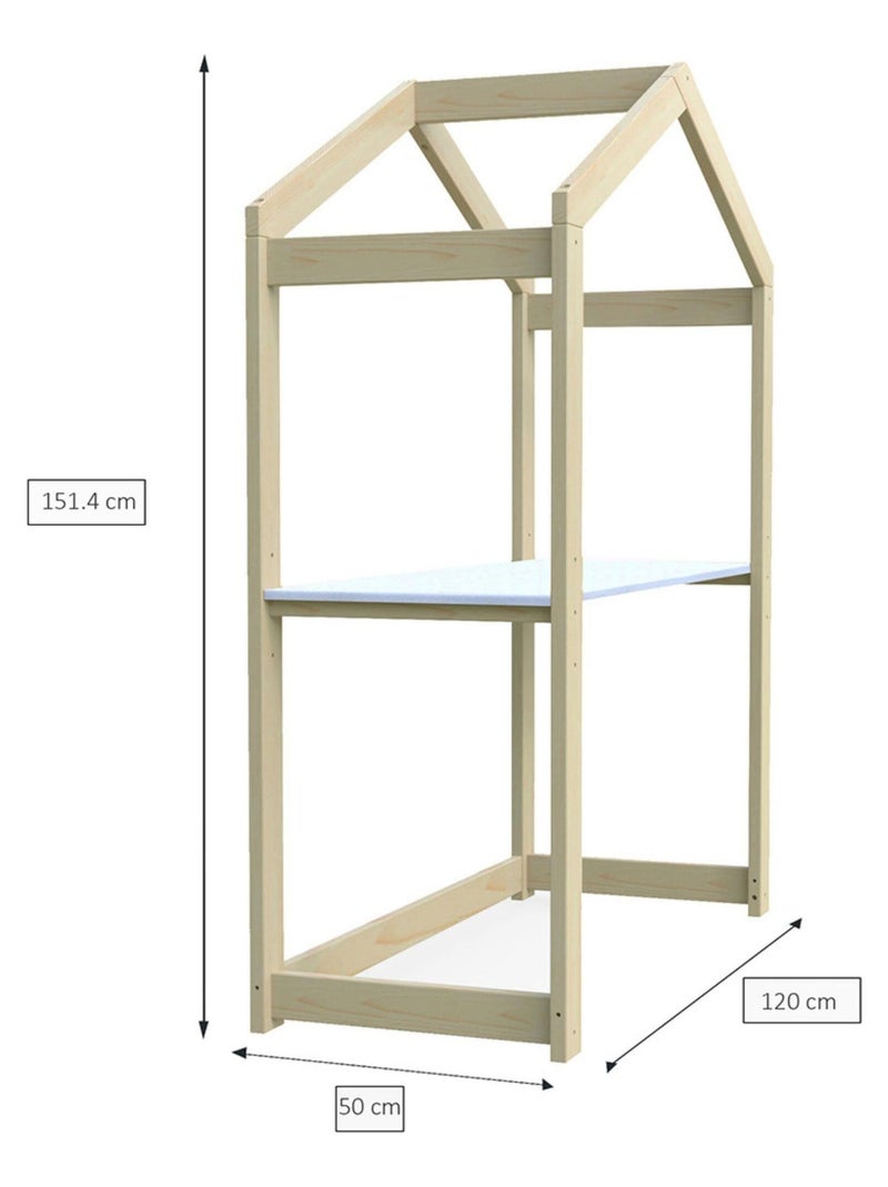 Bureau cabane réglable 3 hauteurs Marron clair - Kiabi