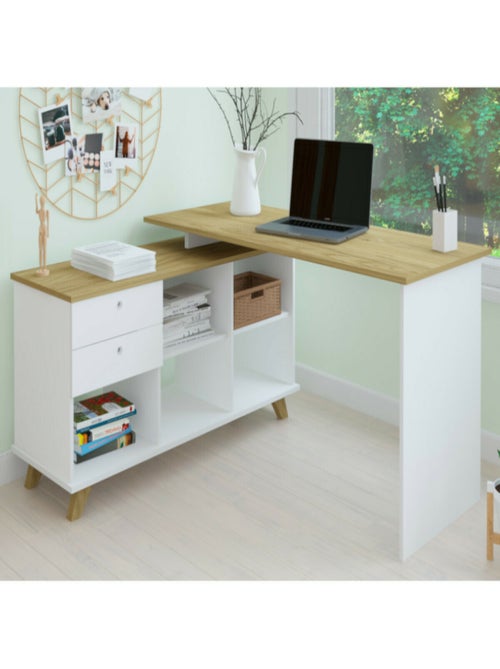 Bureau d'angle avec rangement Marcus - AKITEN RETAIL - Kiabi