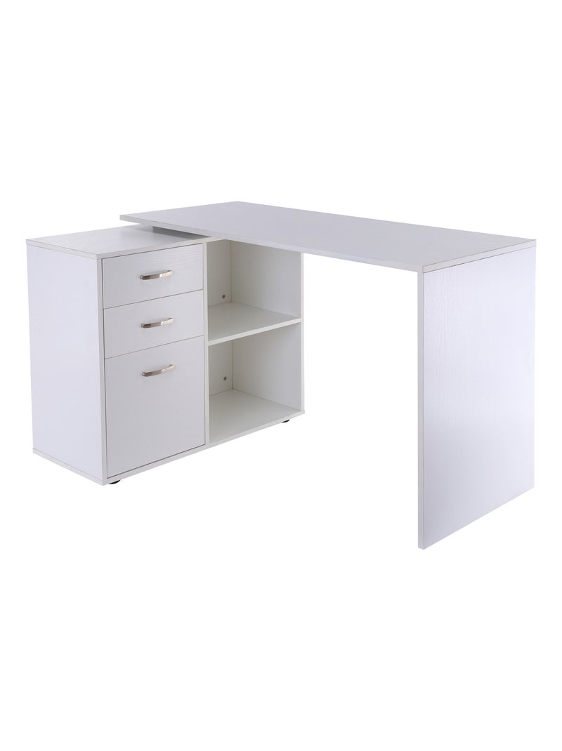 Bureau d'angle bureau droit modulable 2 en 1 blanc Blanc Blanc - Kiabi