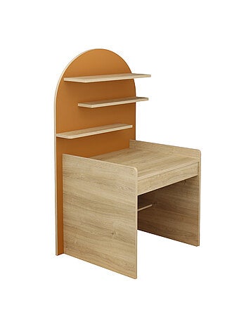 Bureau enfant - décor bois chêne sépia forme arche - SAUTHON