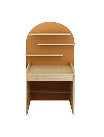 Bureau enfant - décor bois chêne sépia forme arche - SAUTHON