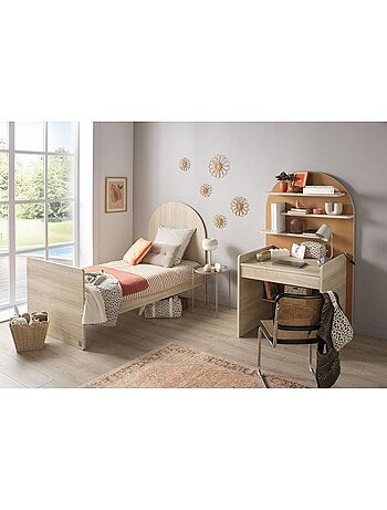 Bureau enfant - décor bois chêne sépia forme arche - SAUTHON