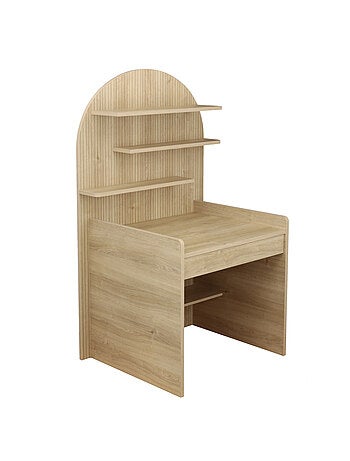 Bureau enfant - décor bois chêne sépia forme arche - SAUTHON