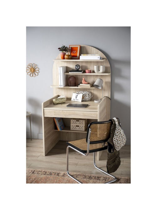 Bureau enfant - décor bois chêne sépia forme arche - SAUTHON - Kiabi