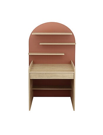 Bureau enfant - décor bois chêne sépia forme arche - SAUTHON