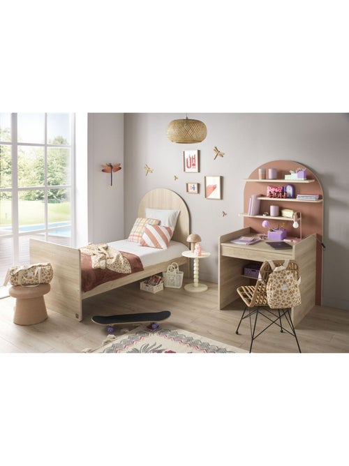 Bureau enfant - décor bois chêne sépia forme arche - SAUTHON - Kiabi
