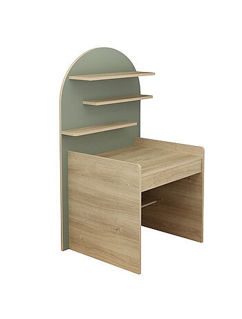 Bureau enfant - décor bois chêne sépia forme arche - SAUTHON