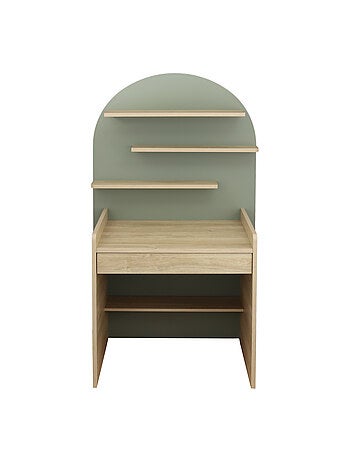 Bureau enfant - décor bois chêne sépia forme arche - SAUTHON