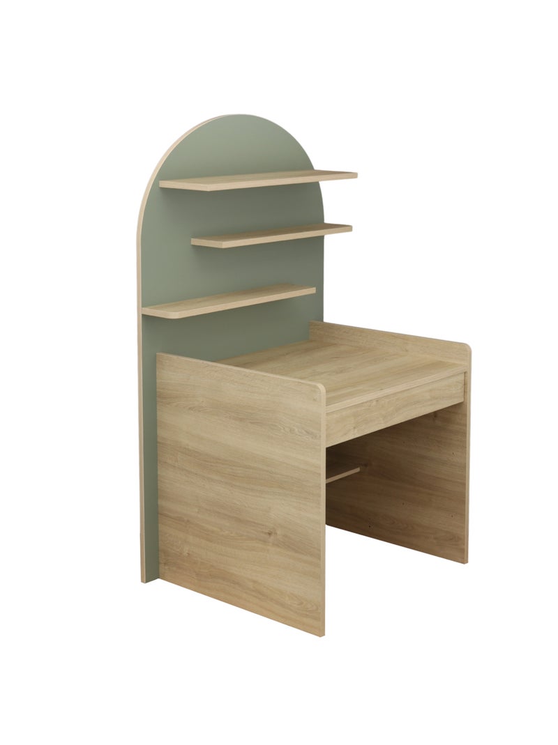Bureau enfant - décor bois chêne sépia forme arche - SAUTHON Vert - Kiabi