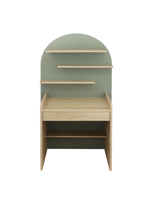 Bureau enfant - décor bois chêne sépia forme arche - SAUTHON - Kiabi