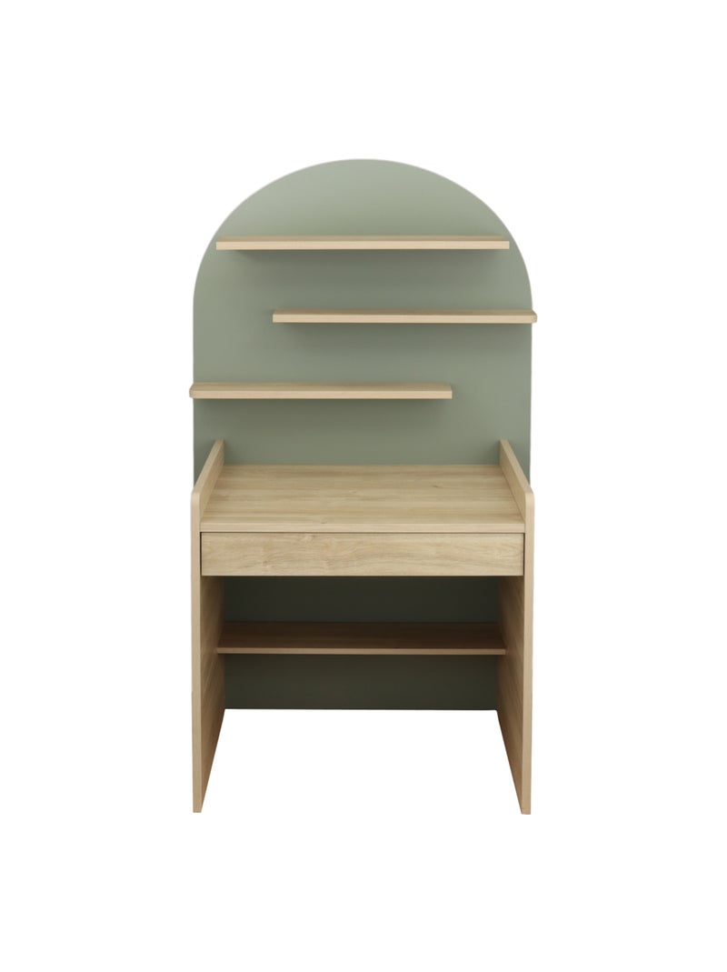 Bureau enfant - décor bois chêne sépia forme arche - SAUTHON Vert - Kiabi