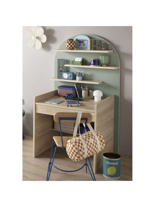 Bureau enfant - décor bois chêne sépia forme arche - SAUTHON - Kiabi
