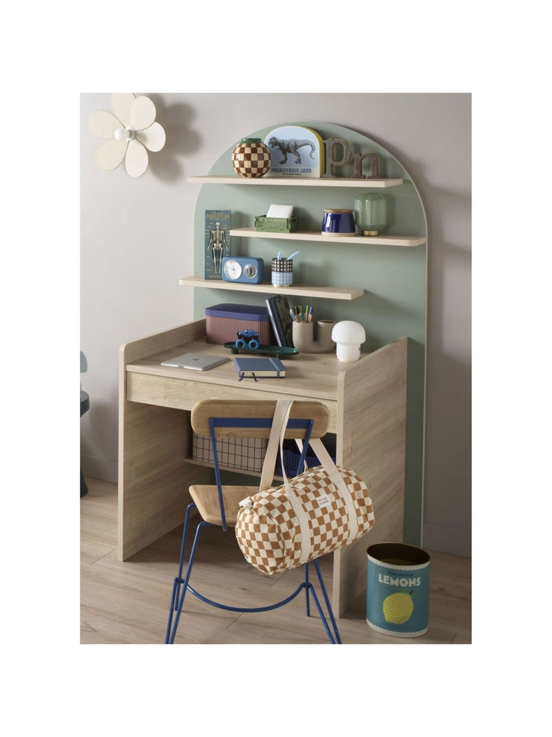 Bureau enfant - décor bois chêne sépia forme arche - SAUTHON Vert - Kiabi