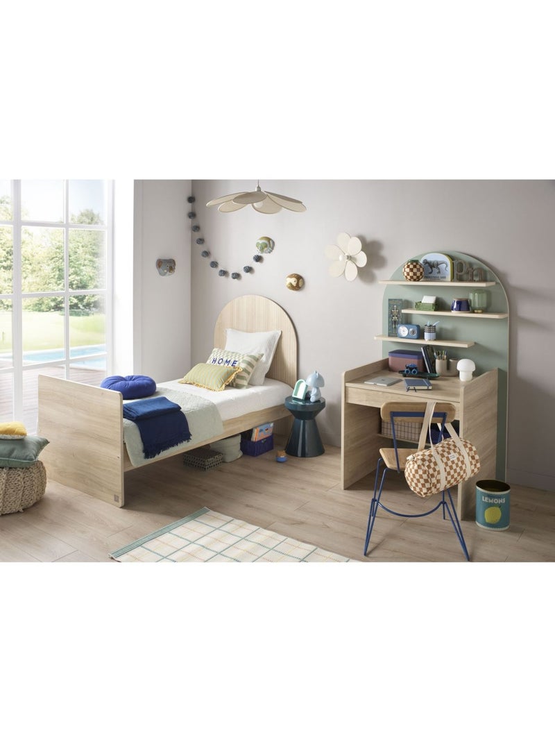 Bureau enfant - décor bois chêne sépia forme arche - SAUTHON Vert - Kiabi