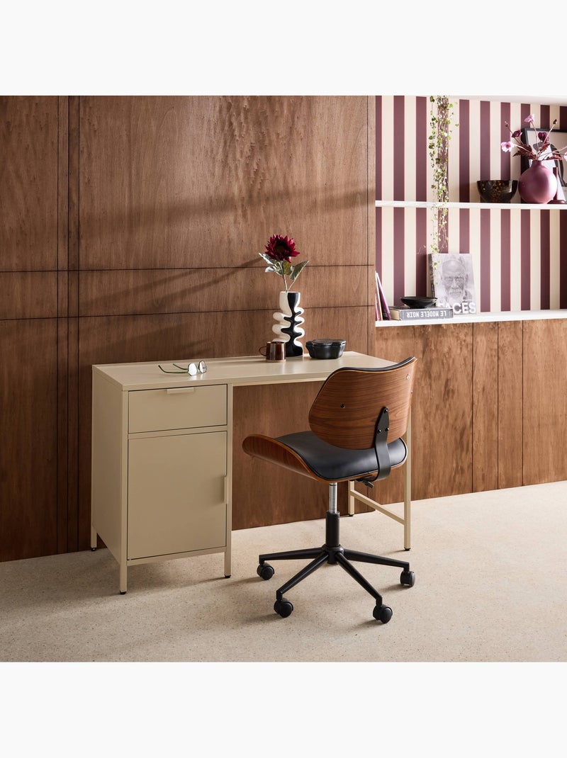 Bureau enfant acier laminé 1 tiroir  Soho Beige - Kiabi