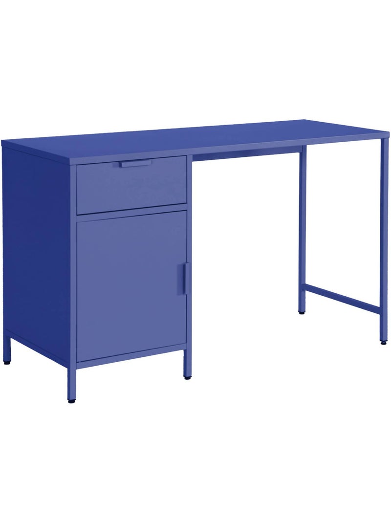 Bureau enfant acier laminé 1 tiroir  Soho Bleu - Kiabi