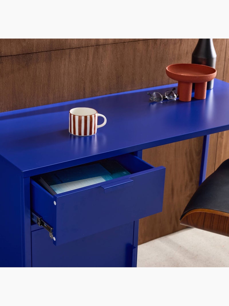 Bureau enfant acier laminé 1 tiroir  Soho Bleu - Kiabi