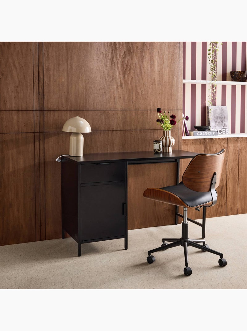 Bureau enfant acier laminé 1 tiroir  Soho Noir - Kiabi