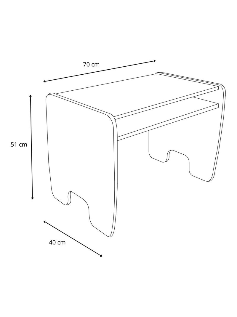 Bureau enfant avec chaise Blanc Marron - Kiabi