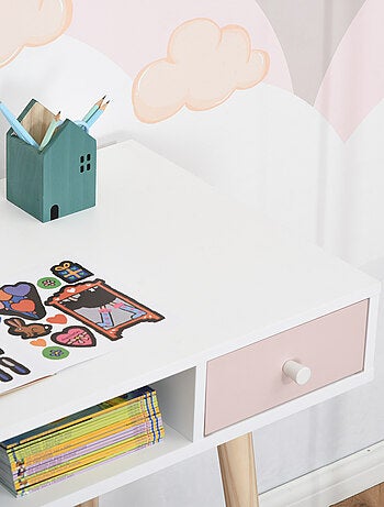 Bureau enfant style scandinave 2 tiroirs