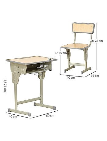Bureau enfant vintage style pupitre