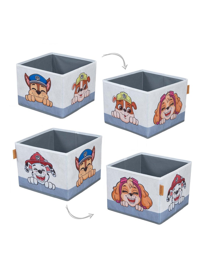Bureau et banc enfant 2-en-1 en bois + 2 bacs de rangements 'Roba Paw Patrol' Bleu Gris - Kiabi