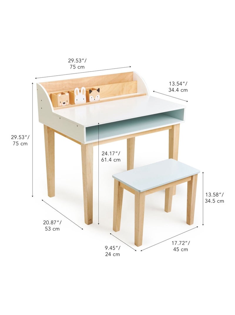 Bureau et chaise enfant Beige - Kiabi