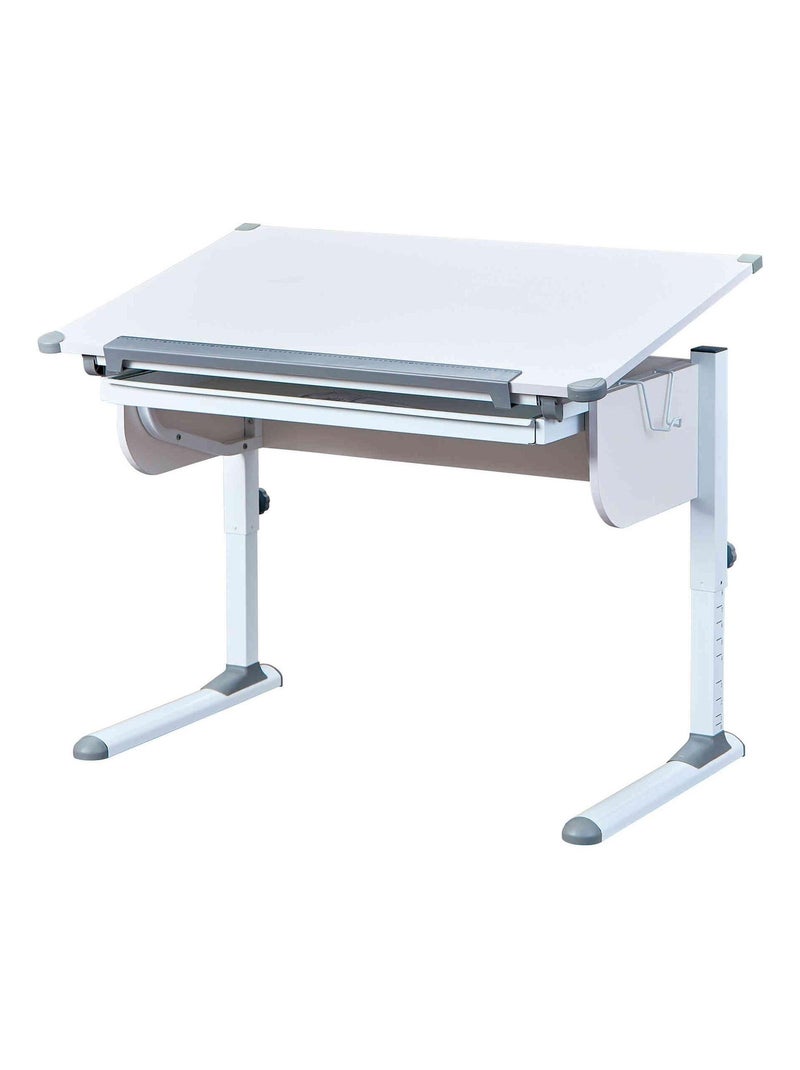 Bureau évolutif à plan inclinable en bois Blanc - Kiabi