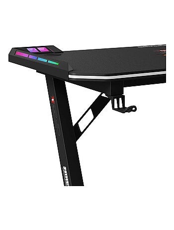 Bureau gaming avec LED et support casque et gobelet 'Roba' - Minecraft