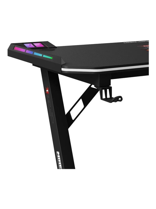 Bureau gaming avec LED et support casque et gobelet 'Roba' - Minecraft - Kiabi