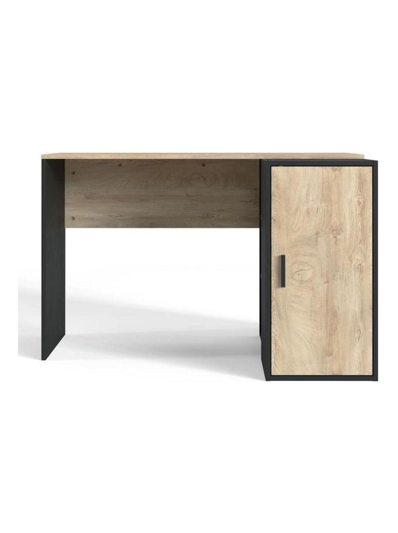 Bureau Indus - chêne et noir - 1 Porte + 3 - AUCUNE Noir Noir - Kiabi