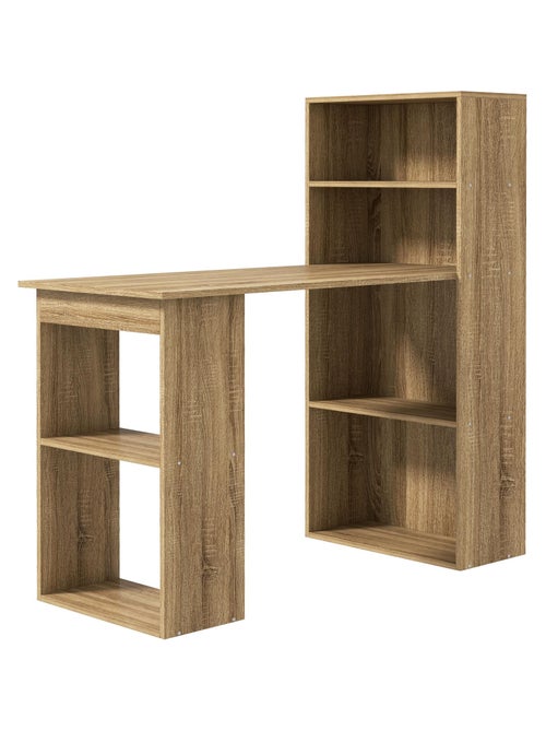 Bureau informatique + bibliothèque 120L x 55l x 120H cm - Kiabi