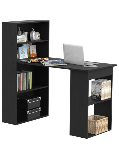 Bureau informatique + bibliothèque 120L x 55l x 120H cm - Kiabi