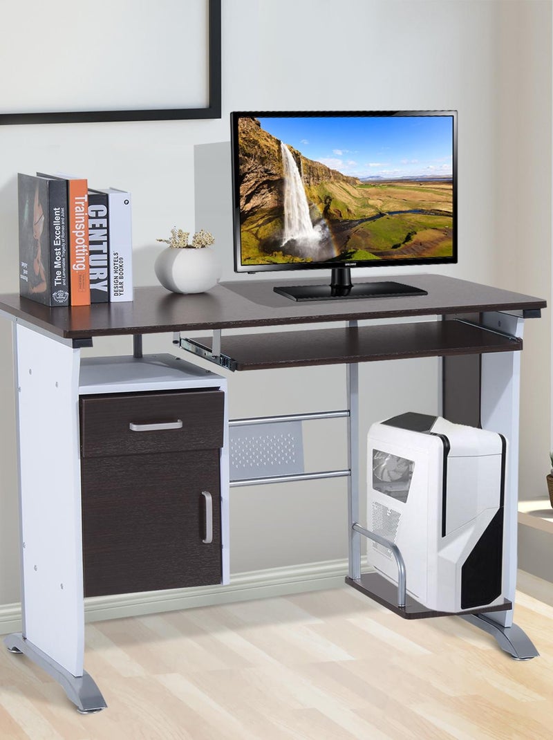 Bureau informatique design MDF Marron - Kiabi