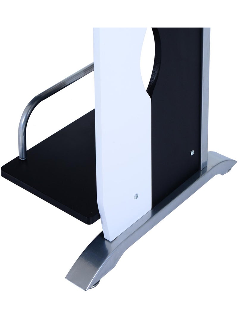 Bureau informatique design MDF noir et blanc Noir - Kiabi