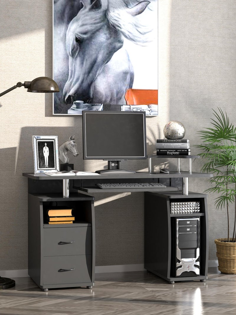 Bureau informatique design multi-rangements Noir - Kiabi