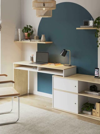 Bureau modulable avec rangement Moon - AKITEN RETAIL