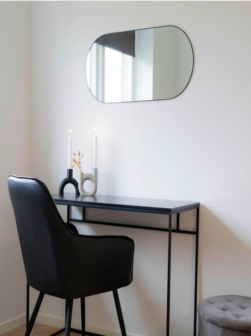 Bureau noir avec cadre noir 100 x 45 x 75 cm - House Nordic - Kiabi