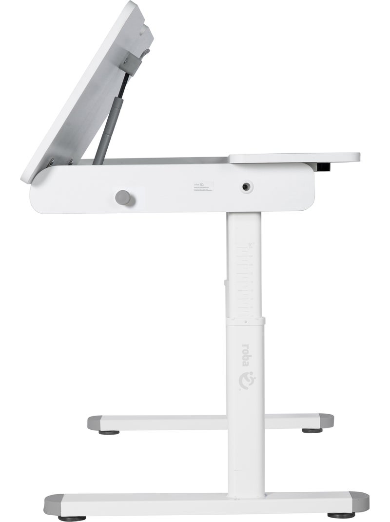 Bureau por enfant Smart Grow avec plateau inclinable Blanc - Kiabi