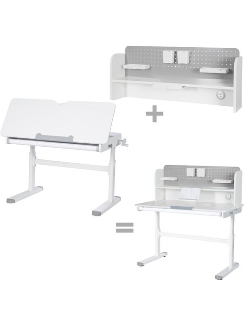 Bureau por enfant Smart Grow avec plateau inclinable et surmeuble - Kiabi Bureau por enfant Smart Grow avec plateau inclinable et surmeuble - Kiabi