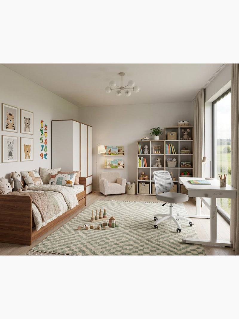 Bureau por enfant Smart Grow avec surmeuble Blanc - Kiabi