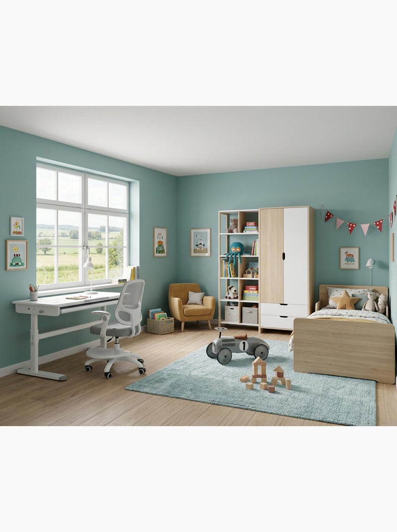 Bureau por enfant Smart Grow avec tiroir Blanc - Kiabi