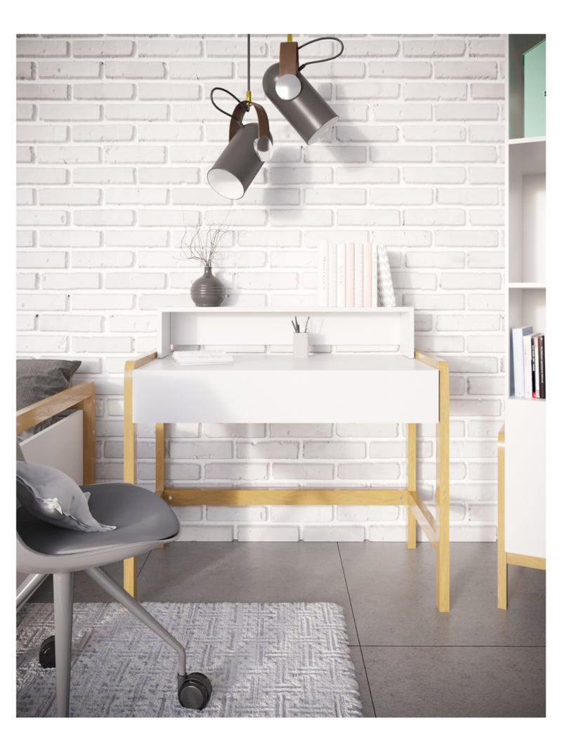 Bureau Victor Blanc Beige - Kiabi