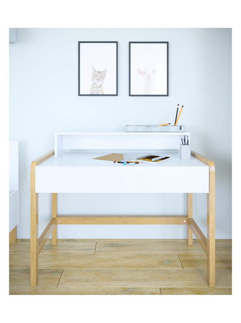 Bureau Victor Blanc Beige - Kiabi
