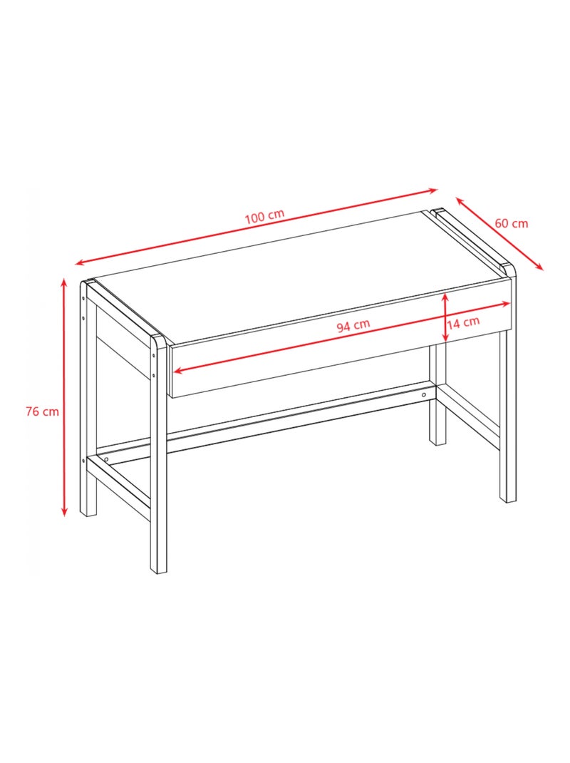 Bureau Victor Blanc Beige - Kiabi