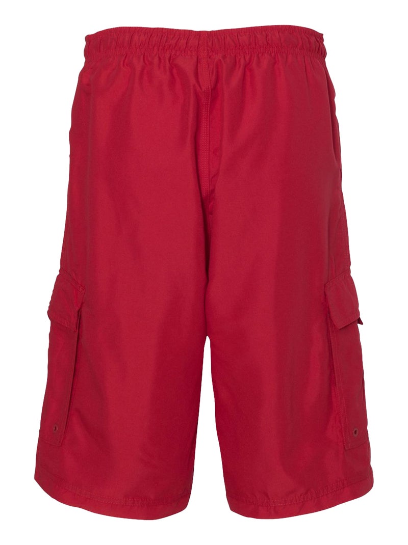 Burnside - Short de bain motif/style rayé Rouge - Kiabi