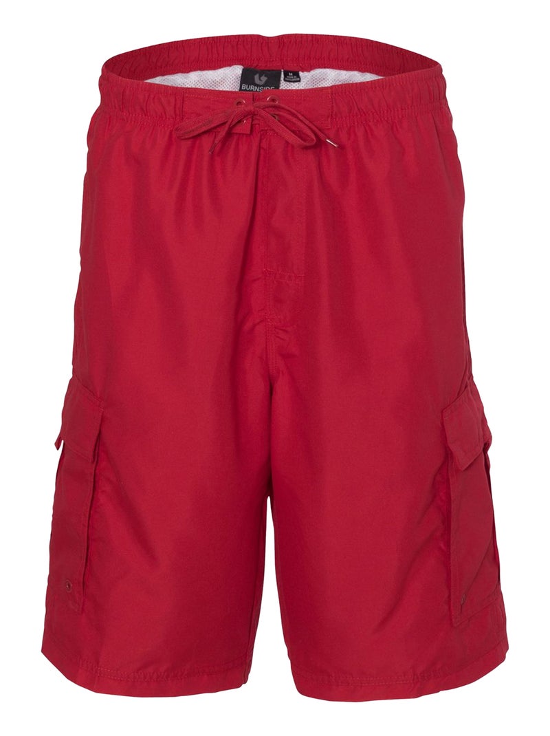 Burnside - Short de bain Rouge - Kiabi