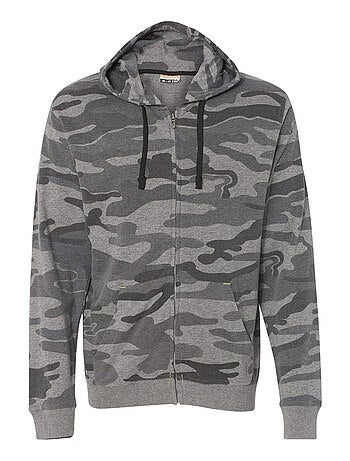 Burnside - Sweat à capuche motif/style camouflage