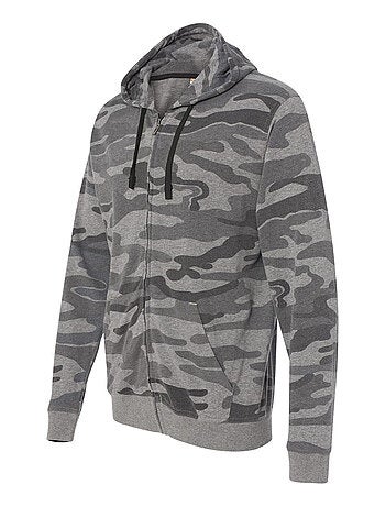 Burnside - Sweat à capuche motif/style camouflage
